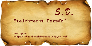 Steinbrecht Dezső névjegykártya