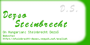 dezso steinbrecht business card